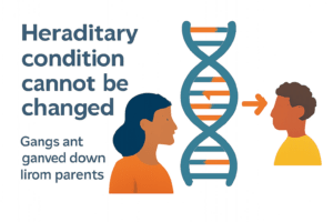 explain why it is not possible to change hereditary conditions