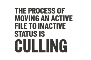 the process of moving an active file to inactive status is called