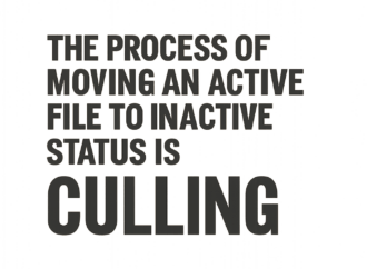the process of moving an active file to inactive status is called