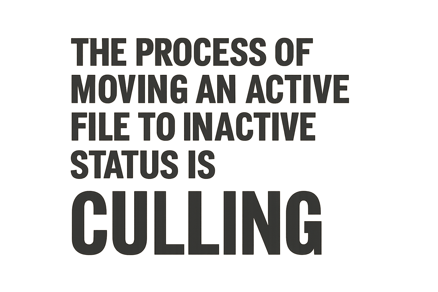 the process of moving an active file to inactive status is called