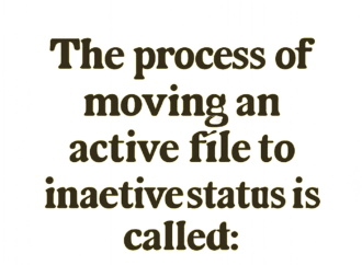 the process of moving an active file to inactive status is called: