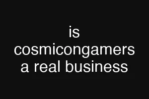 is cosmicongamers a real business